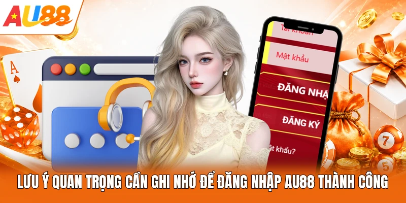 Lưu ý quan trọng cần ghi nhớ để đăng nhập AU88 thành công